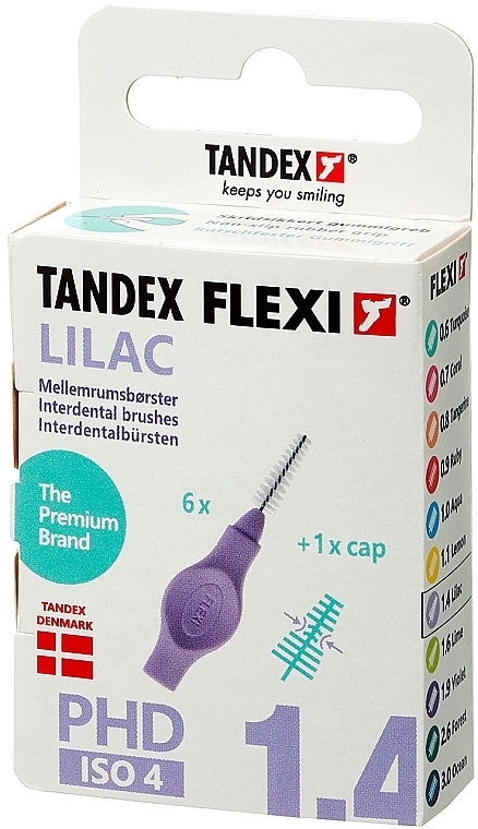 Міжзубні йоржики, 1.4 mm, бузковий - Tandex Flexi Lilac — фото N1