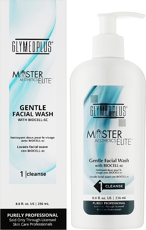 Ніжна емульсія для вмивання - GlyMed Plus Gentle Facial Wash With Biocell-Sc — фото N2