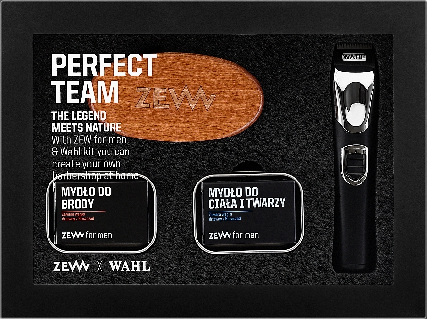 Набор - Zew Wahl (soap/2x85ml + brush + trimmer) — фото N1