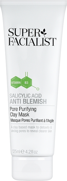 Маска глиняная с салициловой кислотой для очищения лица - Super Facialist Salicylic Acid Anti Blemish Pore Purifying Clay Mask — фото N1