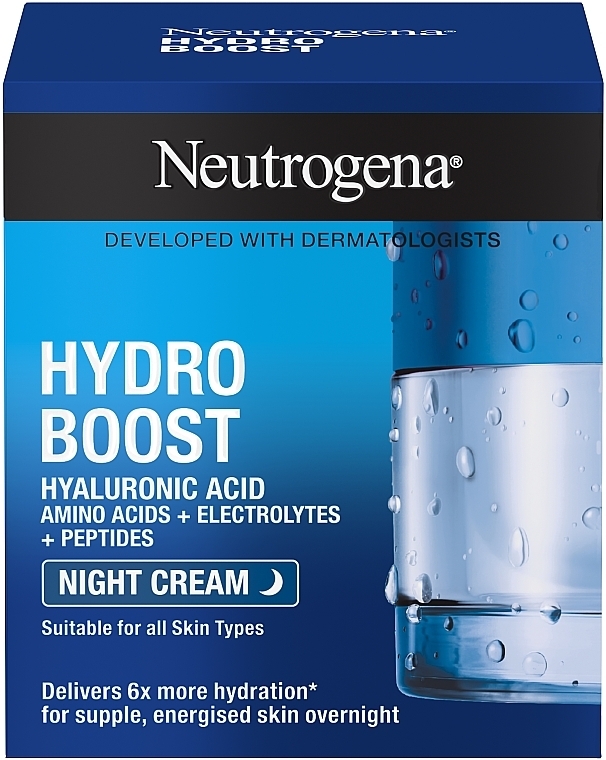 Зволожувальна нічна маска - Neutrogena Hydro Boost Night Cream — фото N3