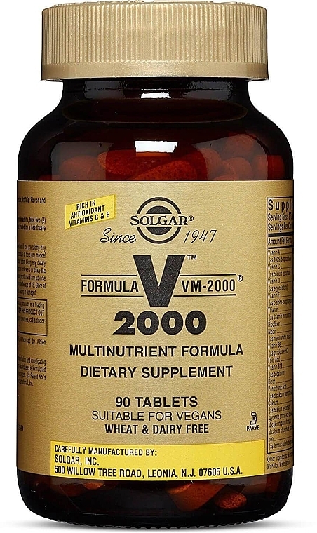 Вітамінний комплекс "Formula Vm-2000", у таблетках - Solgar Multinutrient Complex — фото N2