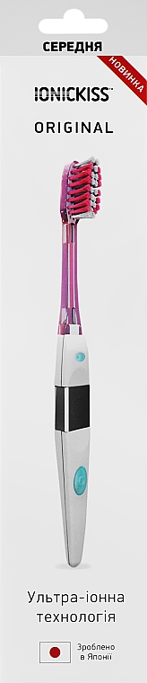 Іонна зубна щітка середньої жорсткості, рожева - Ionickiss Medium — фото N1