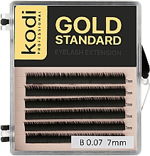 Парфумерія, косметика Накладні вії Gold Standart B 0.07 (6 рядів: 7 мм) - Kodi Professional