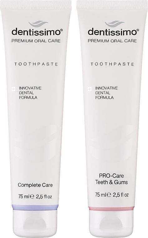 Набор зубных паст - Dentissimo 1+1 Pro-Care Teeth&Gums+Complete Care (toothpaste/75mlx2) — фото N2