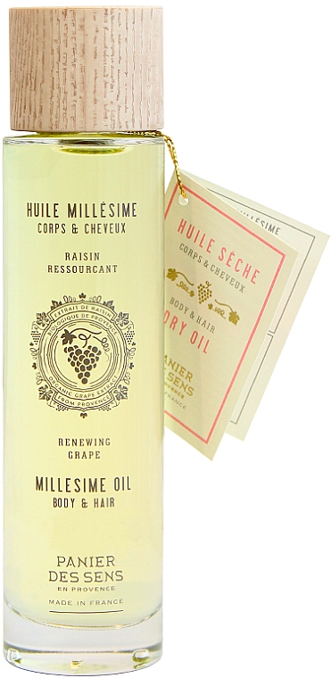 Сухое масло для тела и волос "Белый виноград" - Panier Des Sens Renewing Grape Millesime Oil Body & Hair  — фото N3