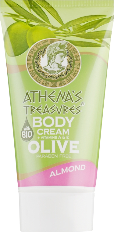Оливковый увлажняющий крем для тела "Миндаль" - Athena`s Treasures Olive Body Cream Almond — фото N1