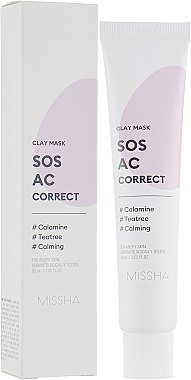 Глиняная маска для проблемной кожи - Missha SOS AC Correct Clay Mask