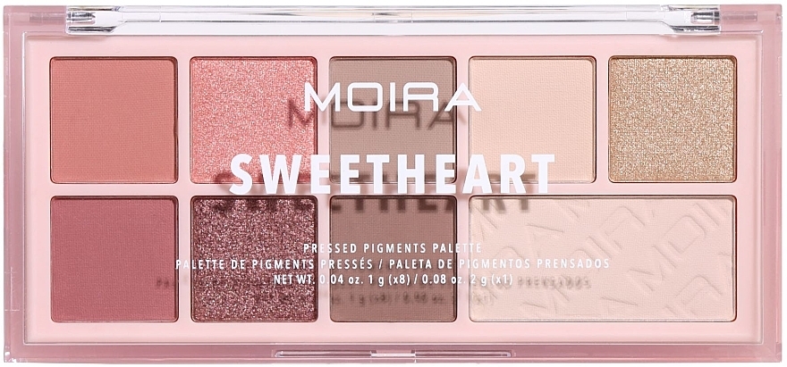 Палетка теней для век - Moira Sweetheart Pressed Pigment Palette — фото N1