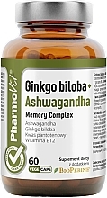 Пищевая добавка "Гинкго билоба + комплекс памяти Ашваганды" - Pharmovit Clean Label Ginkgo Biloba + Ashwagandha Memory Complex — фото N1