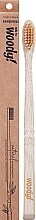 Бамбуковая зубная щетка, средняя, бежевая щетина - WoodyBamboo Bamboo Toothbrush Natural — фото N1