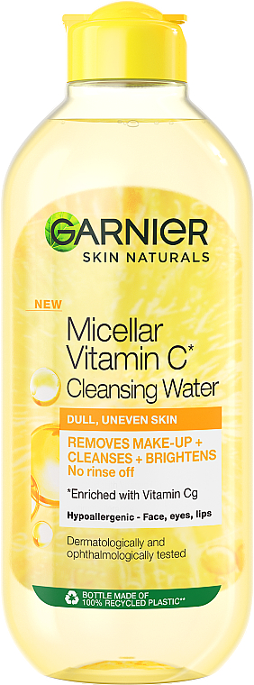 Міцелярна вода з вітаміном С для тьмяної шкіри обличчя з ефектом сяяння