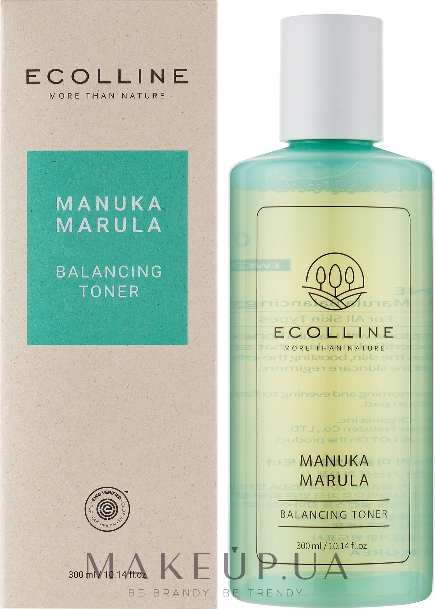 Балансувальний тонер для обличчя з медом манука та олією марули - Ecolline Manuka Marula Balancing Toner — фото 300ml
