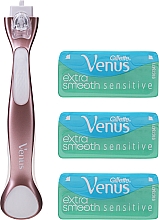 Бритва з 3 змінними касетами - Gillette Venus RoseGold Extra Smooth Sensitive — фото N11