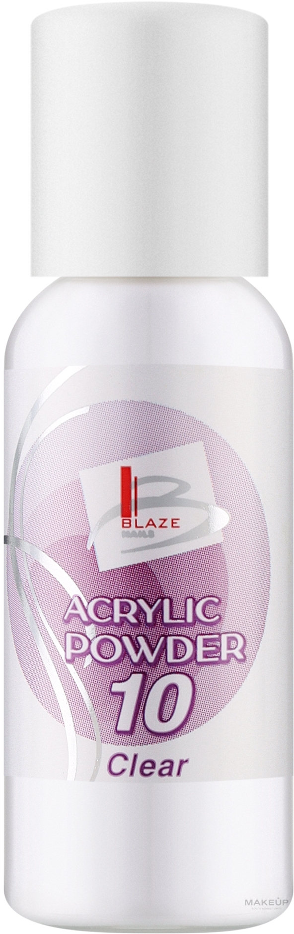 Акриловая пудра - Blaze Nails Acrylic Powder 10 — фото Clear