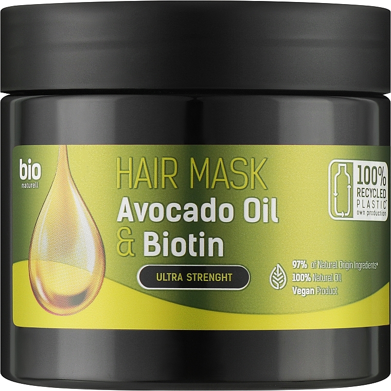 Маска для волос "Avocado Oil & Biotin" - Bio Naturell Hair Mask