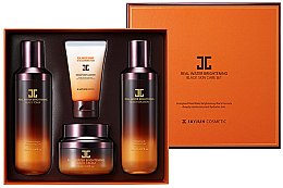 Духи, Парфюмерия, косметика Набор - Jayjun Water Brightening Black Skin Care Set (ton/130ml + emulsion/130ml + cr/50ml + cleansing foam/30ml)