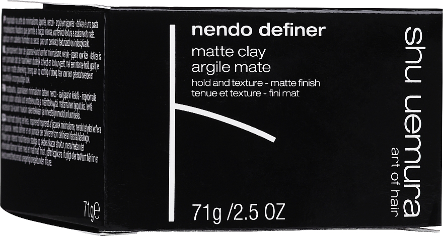 Матова помада для укладання волосся - Shu Uemura Art Of Hair Nendo Definer Matt Clay — фото N1