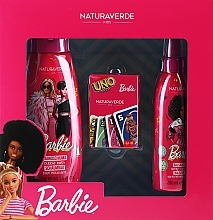 Духи, Парфюмерия, косметика Набор - Naturaverde Kids Barbie (bubble/bath/300ml + spray/200ml + cards/1pc)
