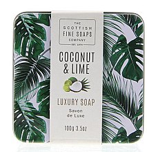 Мыло - Scottish Fine Soaps Coconut & Lime Soap In A Tin — фото N1