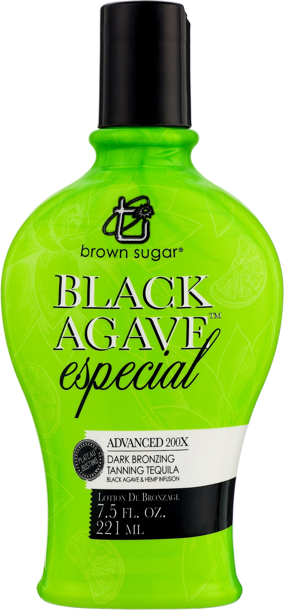 Крем для загара в солярии - Brown Sugar Black Agave Especial Advanced 200X Dark Bronzing Tanning Tequila Lotion — фото 221ml