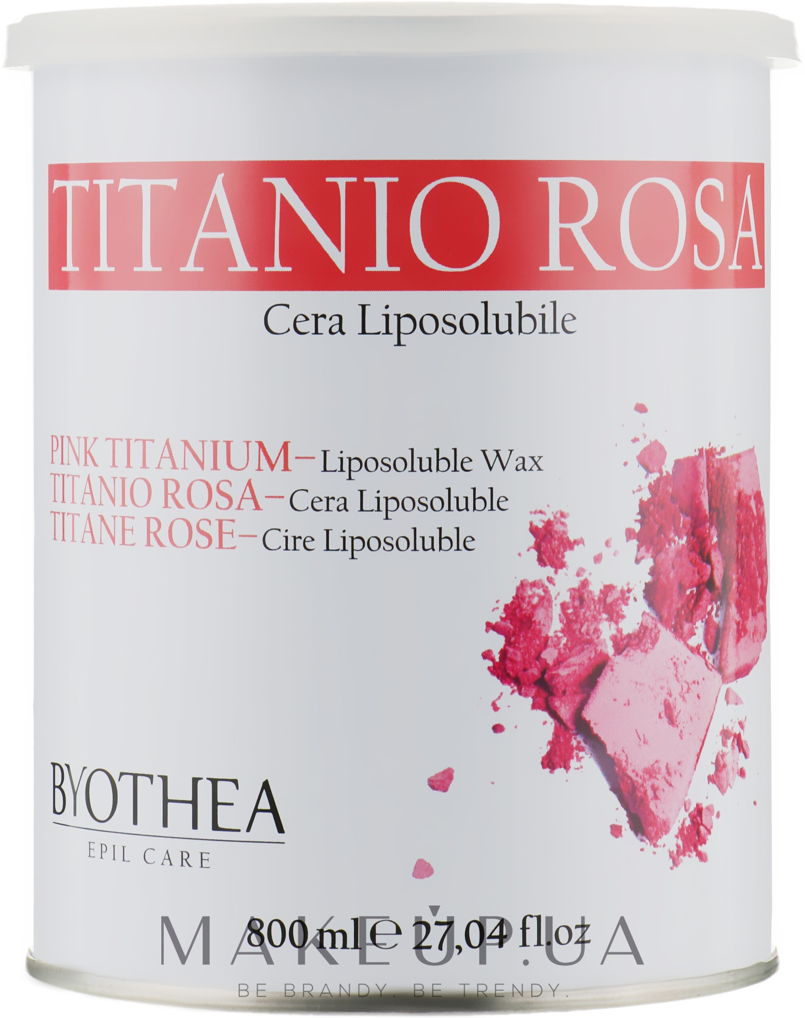 Жирорастворимый воск для депиляции "Розовый титан" - Byothea Titano Rosa Cera Liposolubilc — фото 800ml