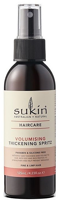 Зміцнювальний спрей для надання об'єму волоссю - Sukin Volumising Thickening Spritz — фото N1