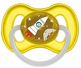 Пустышка латексная круглая от 6 до 18 месяцев, желтая - Canpol Babies Space — фото N2