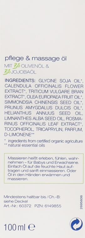 Детское масло для тела с органическими маслами - Topfer Babycare Baby Skin Oil — фото N3