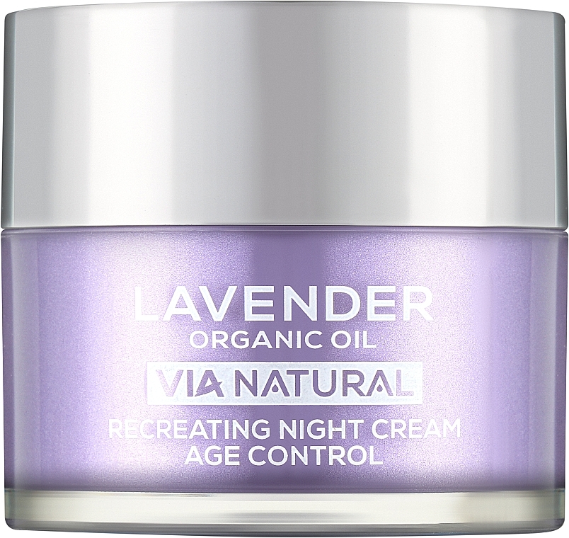 Восстанавливающий ночной крем для лица - BioFresh Via Natural Lavender Organic Oil Recreating Night Cream Age Control — фото N1