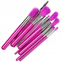 Набор неоново-розовых кистей для макияжа, 10 шт. - Beauty Design  — фото N3