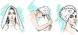 Полотенце-тюрбан для сушки волос, бежевое - MAKEUP — фото N4