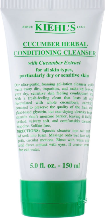 Очищувальний гель з екстрактом огірка - Kiehl's Cucumber Herbal Conditioning Cleanser — фото N3