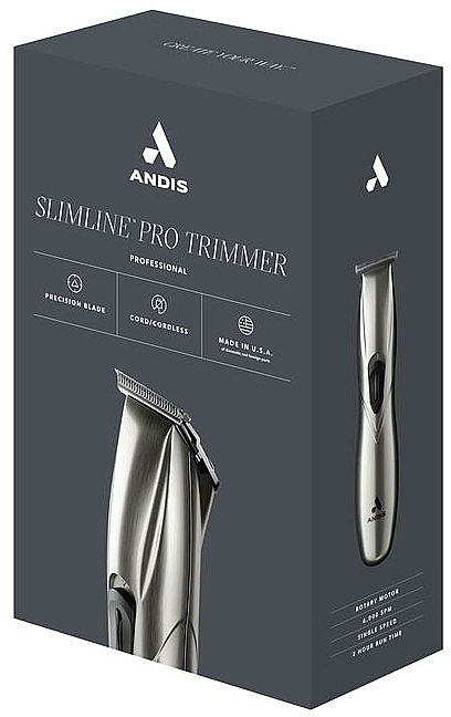 Триммер для окантовки, серебрянный - Andis D-8 Slimline Pro Li T-Blade — фото N3