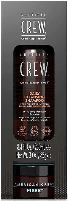 Набор - American Crew Daily Cleansing Set (h/paste/85g + h/shampoo/250ml) — фото N1