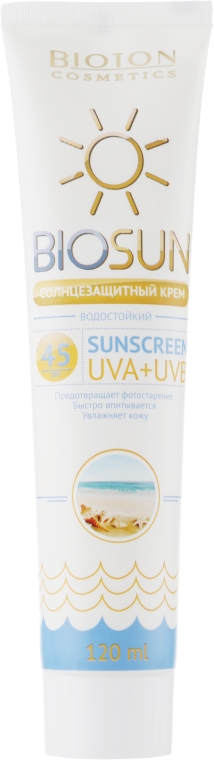 Солнцезащитный крем SPF 45 - Bioton Cosmetics BioSun