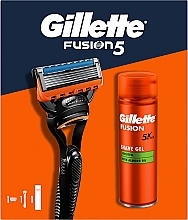 Парфумерія, косметика УЦІНКА Набір - Gillete Fusion 5 (sh/gel/200ml + razor/1pcs) *