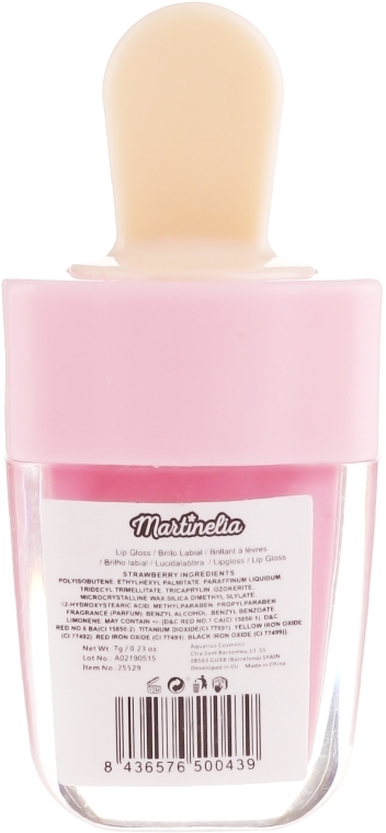 Блиск для губ з пензликом "Морозиво", рожевий - Martinelia — фото N2