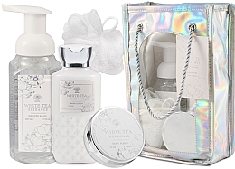 Набір "Білий чай" - Aurora White Tea Elegance (sh/foam/280ml + b/lotion/240ml + b/scrub/50ml + washcloth) — фото N1