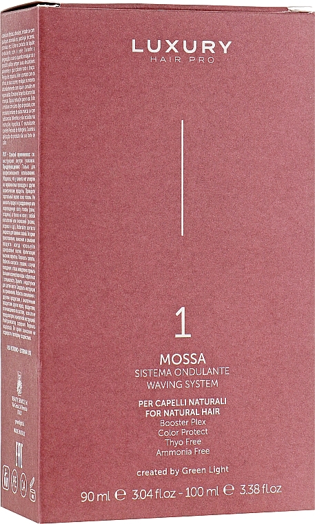 УЦЕНКА Завивочная композиция №1 - Green Light Mossa Waving System (compos/90ml + neutralizer/100ml) * — фото N1