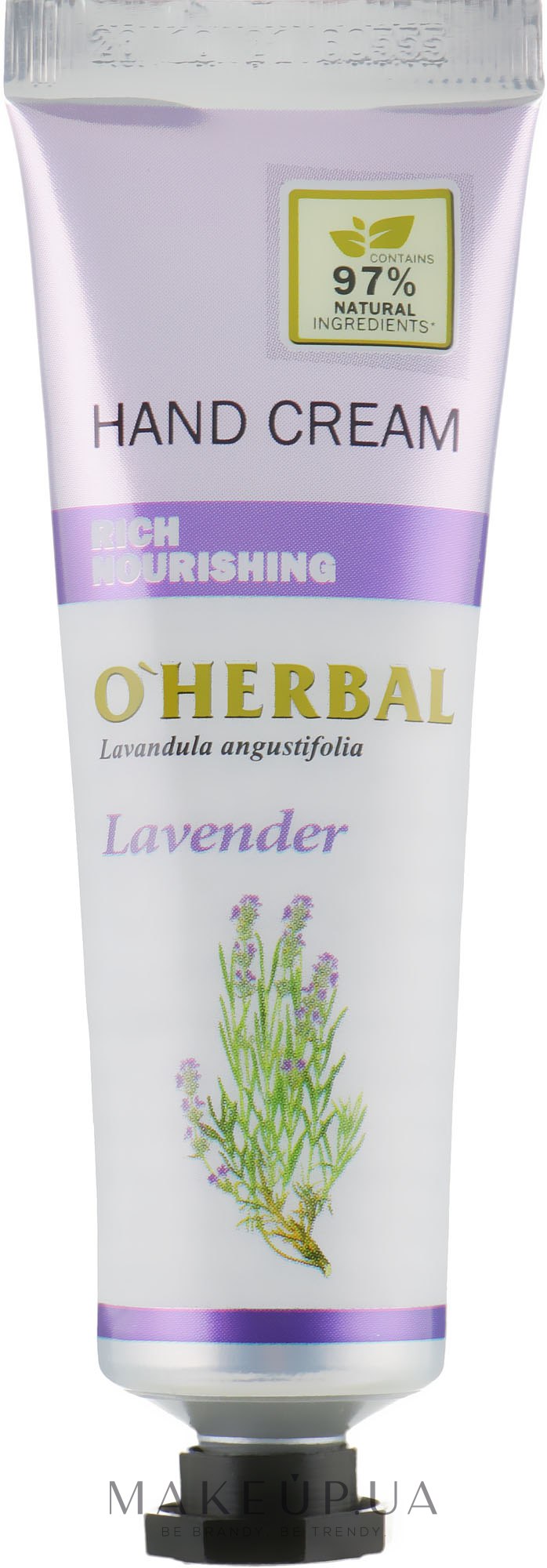 Крем для рук з лавандою - O'Herbal Rich Nourishing Hand Cream Lavender — фото 30ml