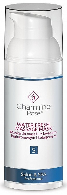 Масажна маска для обличчя з гіалуроновою кислотою та колагеном - Charmine Rose Water Fresh Massage Mask — фото N1