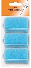 Парфумерія, косметика Бігуді-затискачі м'які, 40 мм, блакитні - Top Choice