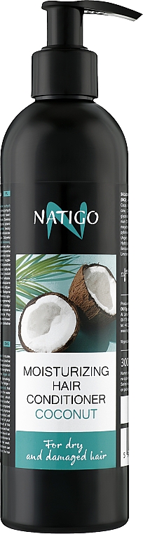 Кондиционер для волос увлажняющий "Кокос" - Natigo Moisturizing Hair Conditioner Coconut — фото N1