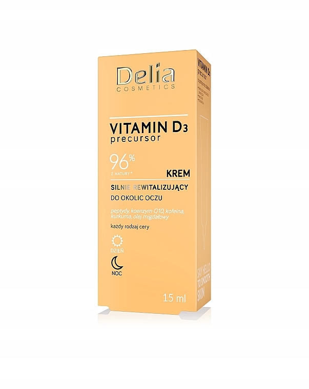 Восстанавливающий крем для области вокруг глаз с витамином D3 - Delia Vitamin D3 Precursor Eye Cream — фото N1