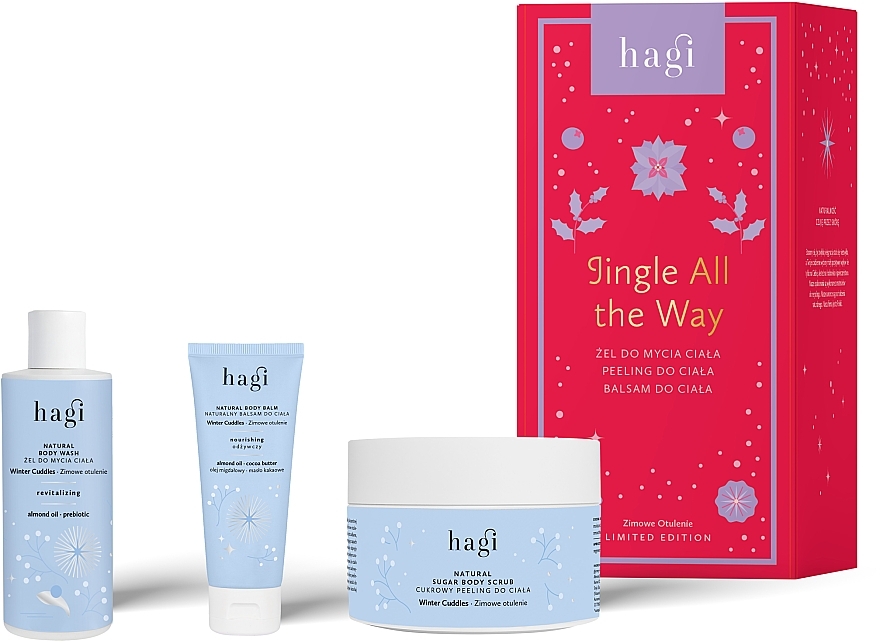 Набор - Hagi Jingle All The Way (sh/gel/150ml + b/balm//75ml + scr/350ml) — фото N1