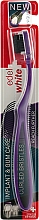 Духи, Парфюмерия, косметика Зубная щетка с закругленной щетиной, фиолетовая - Edel + White Cleancurl 3D