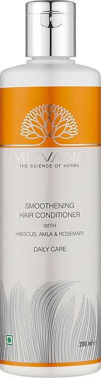 Розгладжувальний кондиціонер для волосся з гібіскусом, амлою і розмарином - Mitvana Smoothening Hair Conditioner