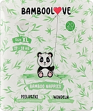 Парфумерія, косметика Бамбукові підгузки, XL (12-18 кг), 20 шт. - Bamboolove
