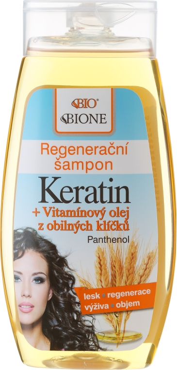 Регенерувальний шампунь для волосся - Bione Cosmetics Keratin + Grain Sprouts Oil Regenerative Shampoo — фото N1